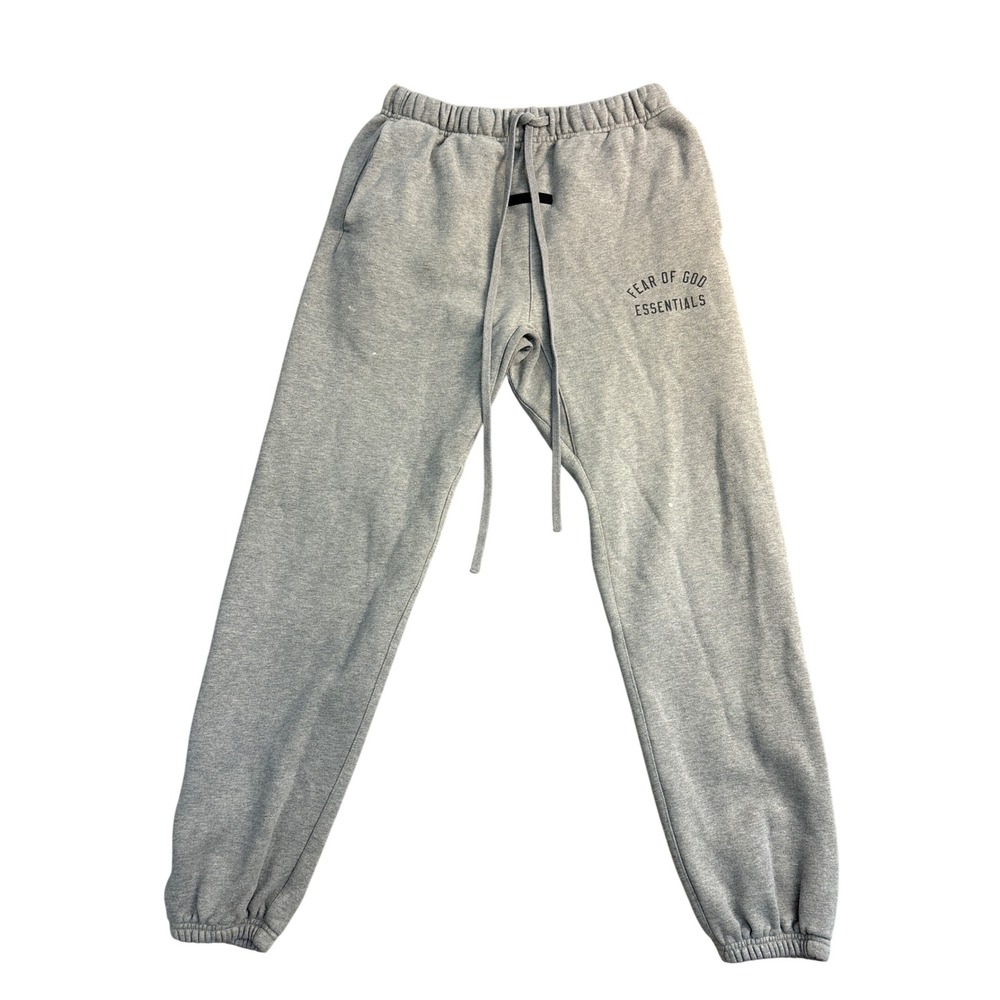 Fear of God Essentials Mens Sweatpants Heather Grey Logo Joggers Size S